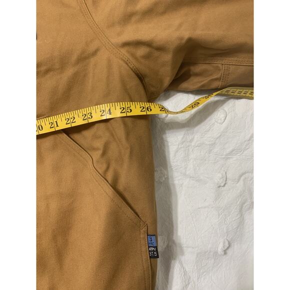 Walls FR Bomber Jacket XL Brown Canvas Quilted Lining Work Flame Resistant 3 HRC - Picture 4 of 8
